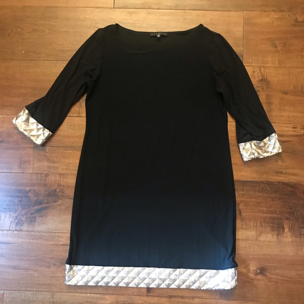 Dress with Metallic Detailing